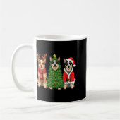 Retro Christmas Blue Heeler Santa Reindeer Dog Lov Kaffeetasse (Links)