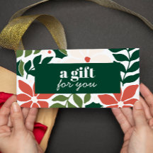 RETRO CHRISTMAS BLUME GRÜNE ROTE VORHER