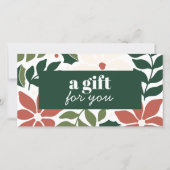 RETRO CHRISTMAS BLUME GRÜNE ROTE VORHER (Vorderseite)