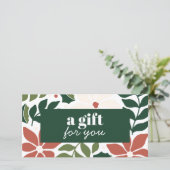 RETRO CHRISTMAS BLUME GRÜNE ROTE VORHER (Stehend Vorderseite)