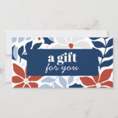 RETRO CHRISTMAS BLUME ROT BLAUER SILVER BESONDERE (Vorderseite)