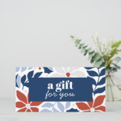 RETRO CHRISTMAS BLUME ROT BLAUER SILVER BESONDERE (Stehend Vorderseite)