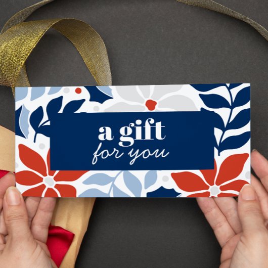 RETRO CHRISTMAS BLUME ROT BLAUER SILVER BESONDERE