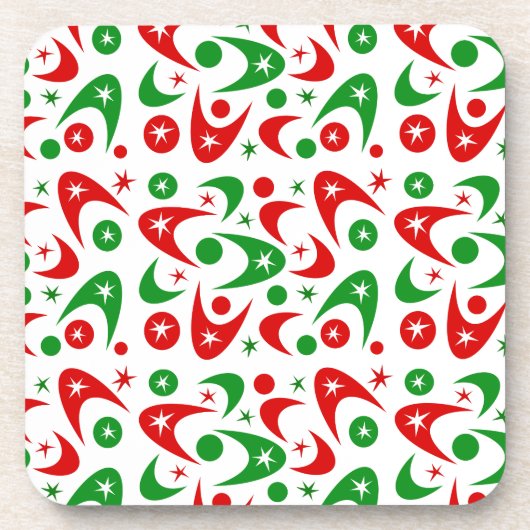 Retro Christmas Boomerangs Getränkeuntersetzer (Vorderseite)