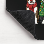 Retro Christmas Boston Terrier Santa Reindeer Dog Mousepad (Ecke)