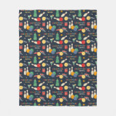 Retro Christmas Bowling Pattern Fleecedecke (Vorderseite)
