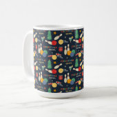 Retro Christmas Bowling Pattern Kaffeetasse (Vorderseite Links)