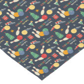 Retro Christmas Bowling Pattern Kurzer Tischläufer (Ecke)