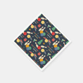Retro Christmas Bowling Pattern Serviette (Ecke)