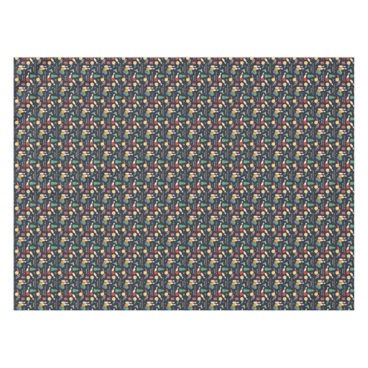 Retro Christmas Bowling Pattern Tischdecke (Vorderseite (Horizontal))