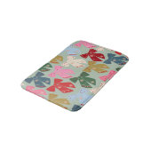 Retro Christmas Bows Coquette Badematte (Schrägansicht)