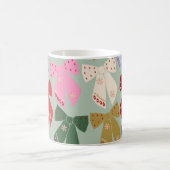Retro Christmas Bows Coquette Kaffeetasse (Mittel)