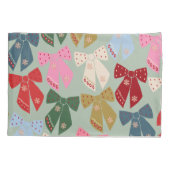 Retro Christmas Bows Coquette Kissenbezug (Rückseite)