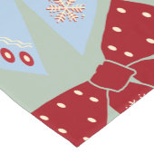 Retro Christmas Bows Coquette Kurzer Tischläufer (Ecke)