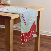 Retro Christmas Bows Coquette Kurzer Tischläufer (Beispiel)