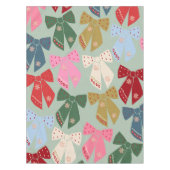Retro Christmas Bows Coquette Tischdecke (Vorderseite)