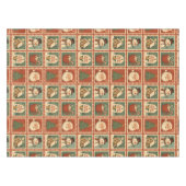 Retro Christmas Briefmarke Collage Tischdecke (Vorderseite (Horizontal))