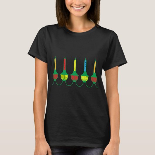 Retro Christmas Bubble Lights Geschenk T-Shirt (Vorderseite)