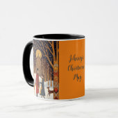 Retro Christmas Bygone Era Snowszene Tasse (Vorderseite Links)