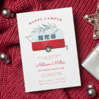 Retro Christmas Camper Red Holiday Brautparty