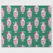 Retro Christmas Candy Jar Geschenkpapier (Flach)