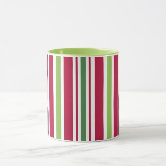 Retro Christmas Candy Stripes Coffee Tasse Geschen (Zentrum)