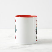 Retro Christmas Car – Old Times Holiday Tasse (Zentrum)