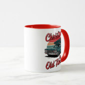 Retro Christmas Car – Old Times Holiday Tasse (VorderseiteRechts)
