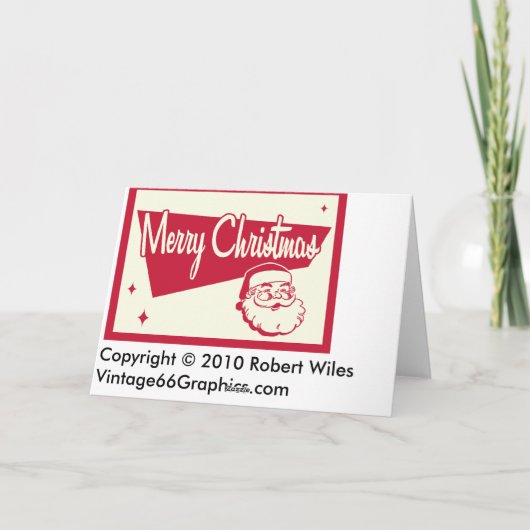 Retro Christmas Card Feiertagskarte (Rückseite)