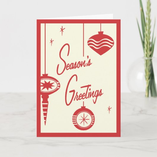 Retro Christmas Card Feiertagskarte (Vorderseite)