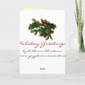 Retro Christmas Card Feiertagskarte (Rückseite)