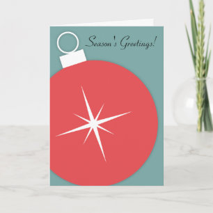 Retro Christmas Card - Sternexplosion Ornament Feiertagskarte