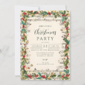 Retro Christmas Carolers Holiday Einladung (Vorderseite)