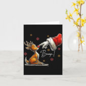 Retro Christmas Cartoon Boop, Christmas Reindeer  Karte (Gelbe Blume)