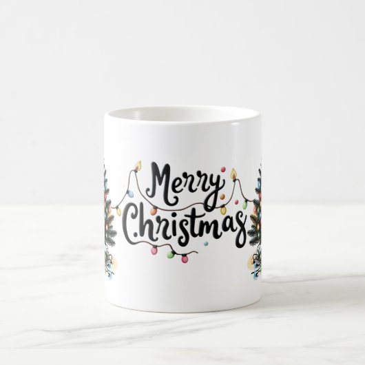 Retro Christmas Cat Kaffeetasse (Mittel)