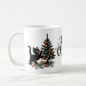 Retro Christmas Cat Kaffeetasse (Links)