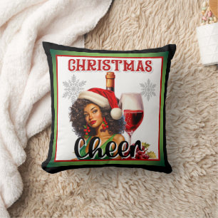 Retro Christmas Cheer Pinup Kissen