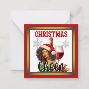 Retro Christmas Cheer Pinup Mitteilungskarte