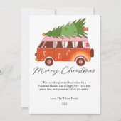 Retro Christmas Combi Flat Feiertagskarte (Vorderseite)