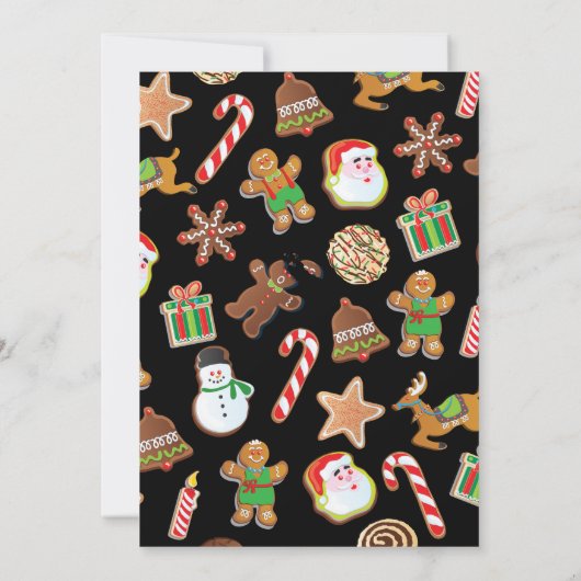 Retro Christmas Cookie Swap Exchange Einladung (Rückseite)