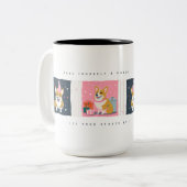 Retro Christmas Corgi Tasse (Vorderseite Links)