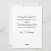 Retro Christmas Couple Feiertagskarte (Rückseite)