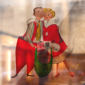 RETRO CHRISTMAS COUPLE WINDOW CLING FENSTERAUFKLEBER (Blatt 2)