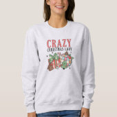 Retro Christmas Crazy Christmas Lady Sweatshirt (Vorderseite)