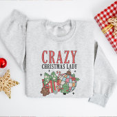 Retro Christmas Crazy Christmas Lady Sweatshirt