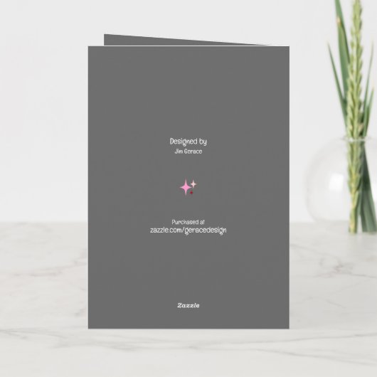 Retro Christmas Dankeskarte (Rückseite)