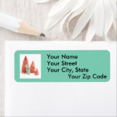 Retro Christmas Deer auf Aqua (Insitu)