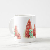 Retro Christmas Deer Kaffeetasse (Vorderseite Links)