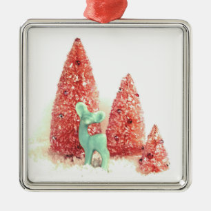Retro Christmas Deer Ornament Aus Metall