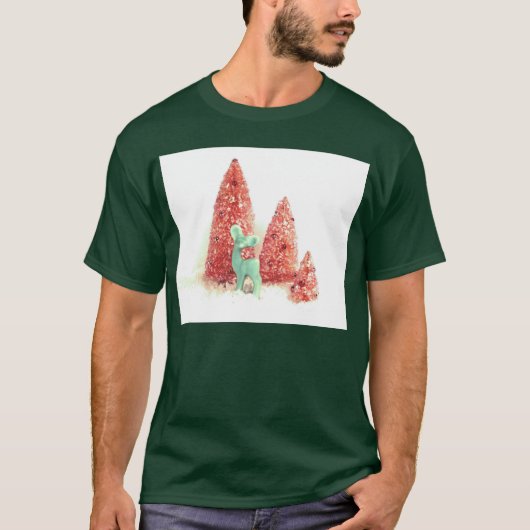 Retro Christmas Deer T-Shirt (Vorderseite)